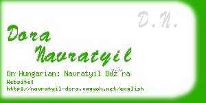 dora navratyil business card